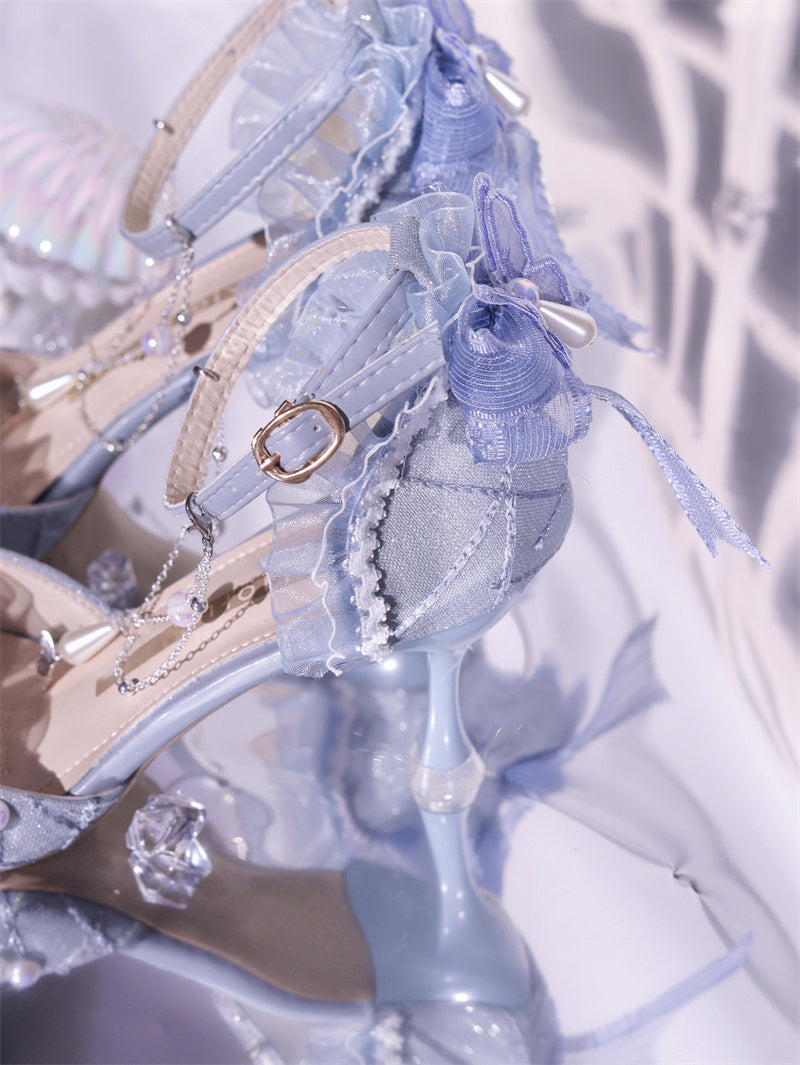 Ximeng Lolita~Deep Sea Hospital~Plus Size Wedding Lolita Bridal Shoes Customized Heels 42696:749727