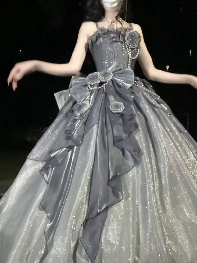 Nectarine White Tea - Captivating Starry - Wedding Lolita Dress Elegant Bridal JSK 37764:719824