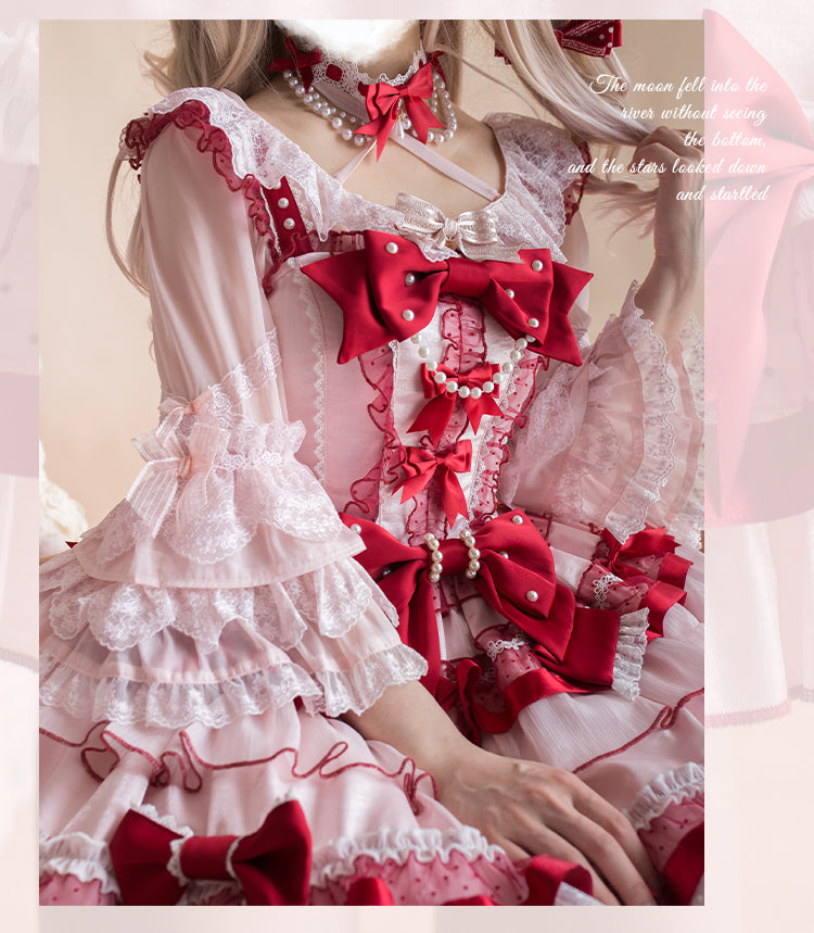 Sakurahime - Ribbon Strawberry - Sweet Lolita JSK and BNT with Old School Lolita Style