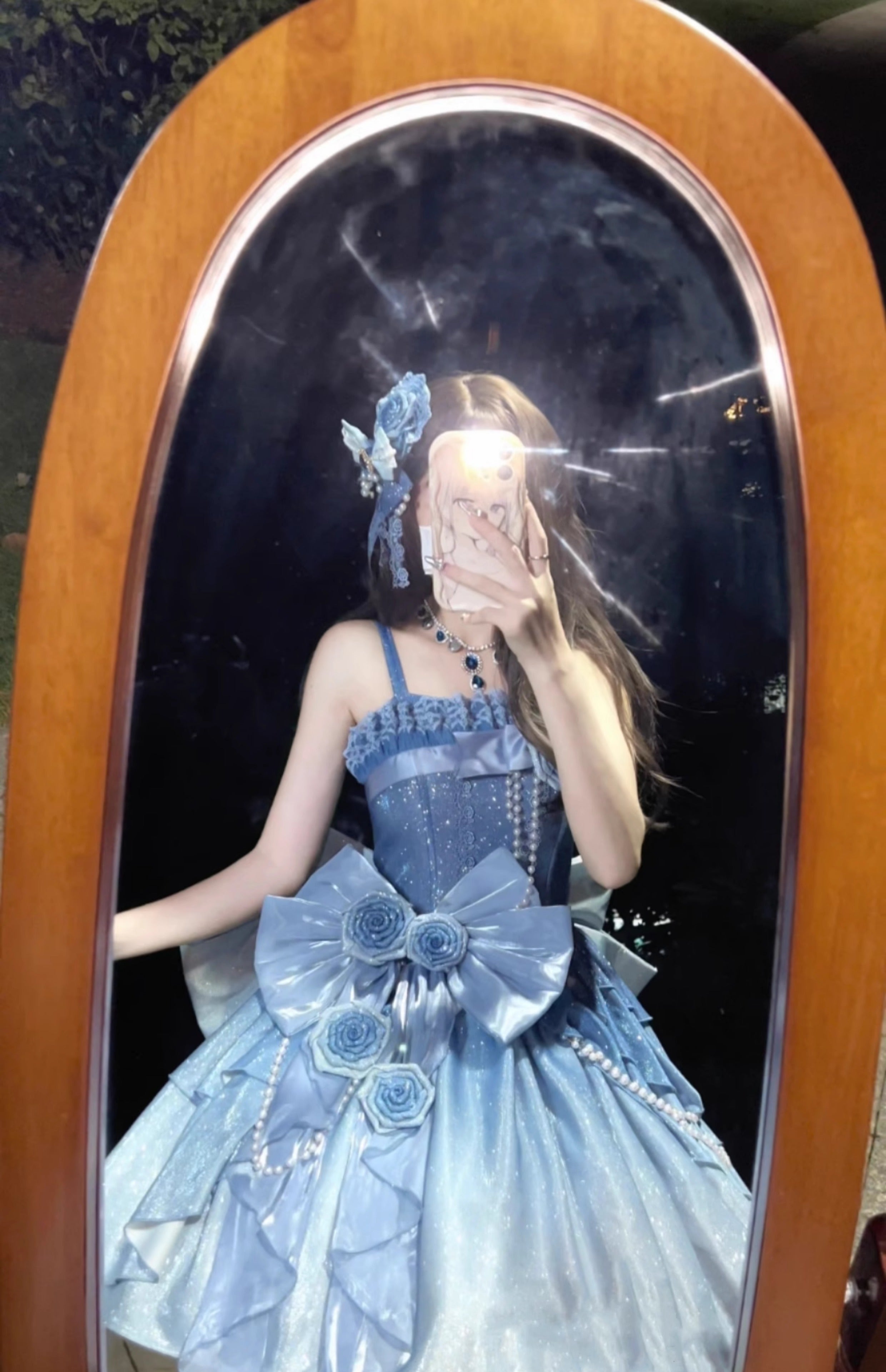 Nectarine White Tea - Captivating Starry - Wedding Lolita Dress Elegant Bridal JSK 37764:749250