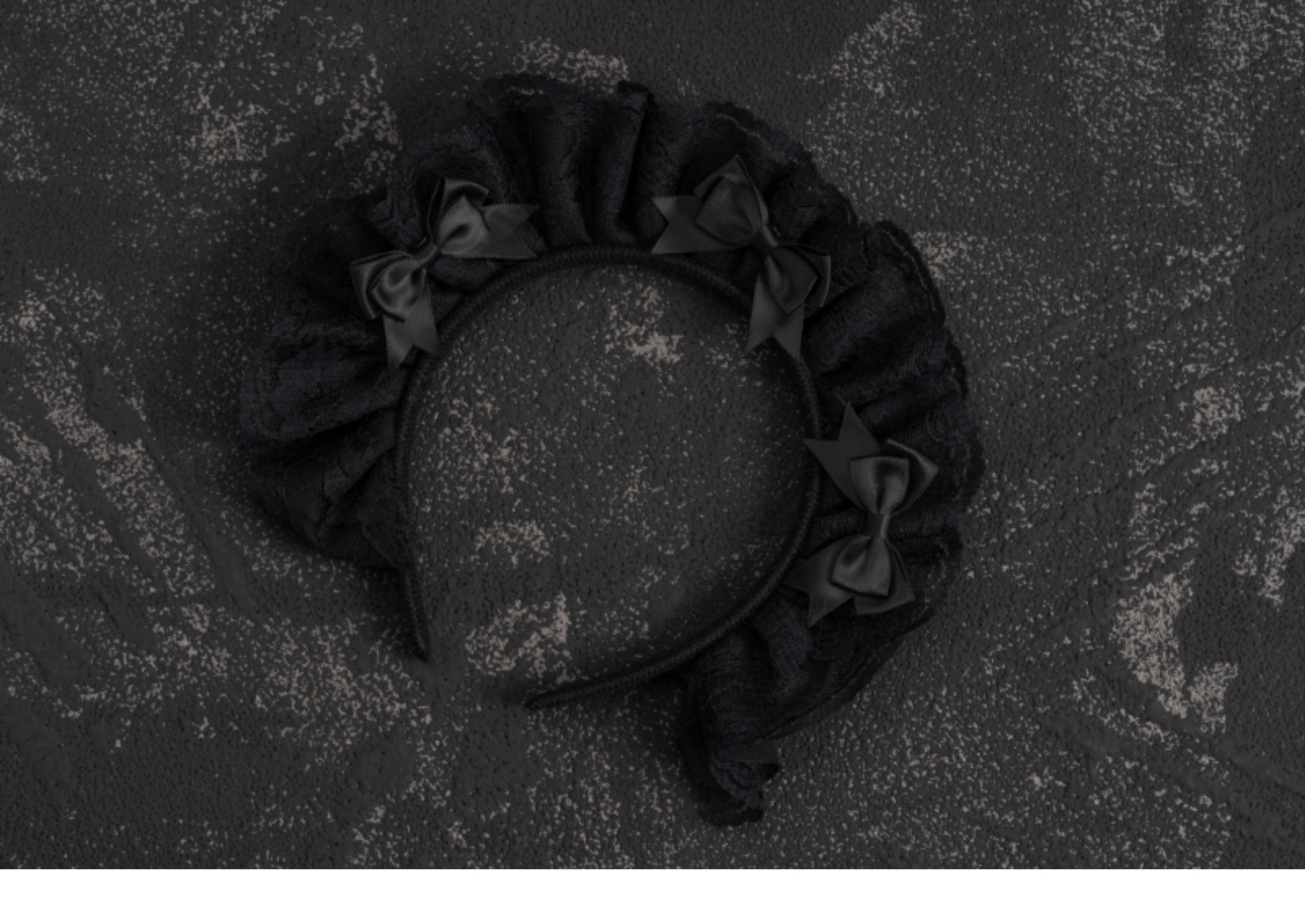 Strange Sugar - Gothic Lolita Lace Black Headband
