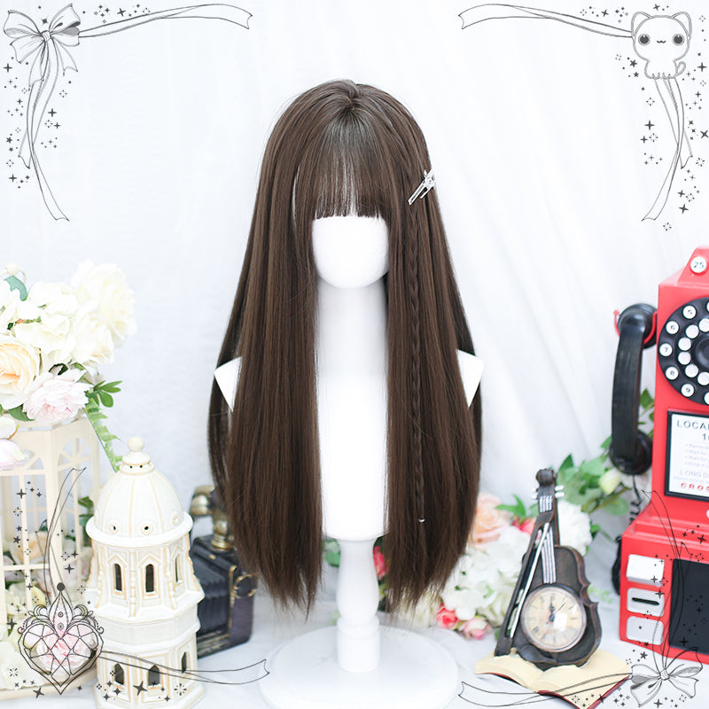 Dalao Home - Gentle Daily Lolita Long Curly Wig 2083 cold brown