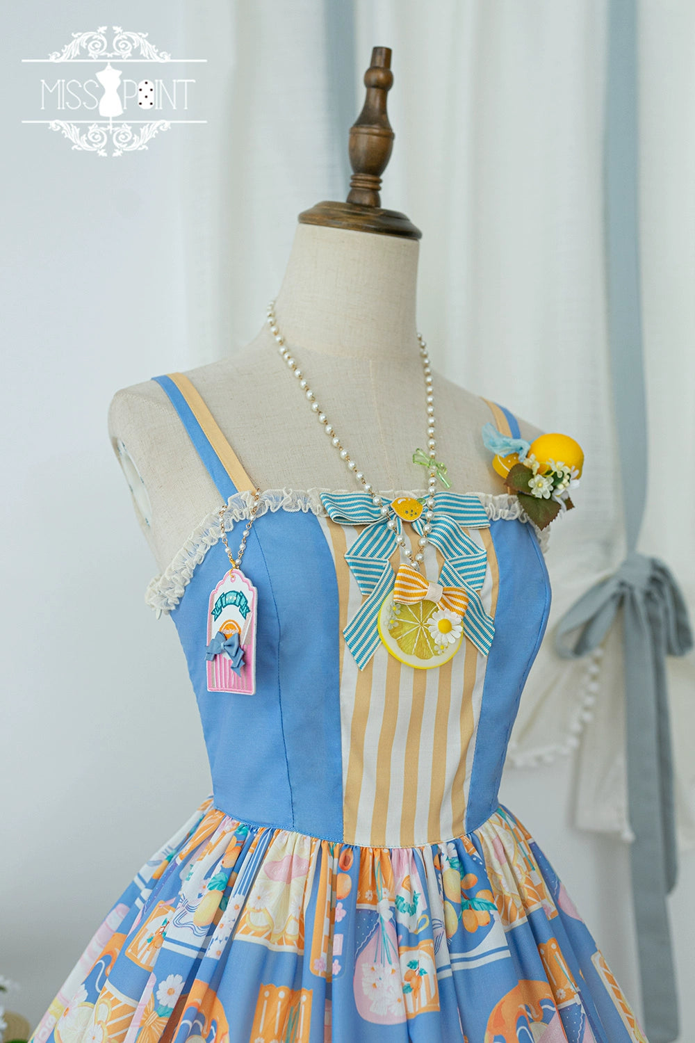 Miss Point~Daisy Lemon~Daily Lolita Lemon Print JSK Customized 21502:310568