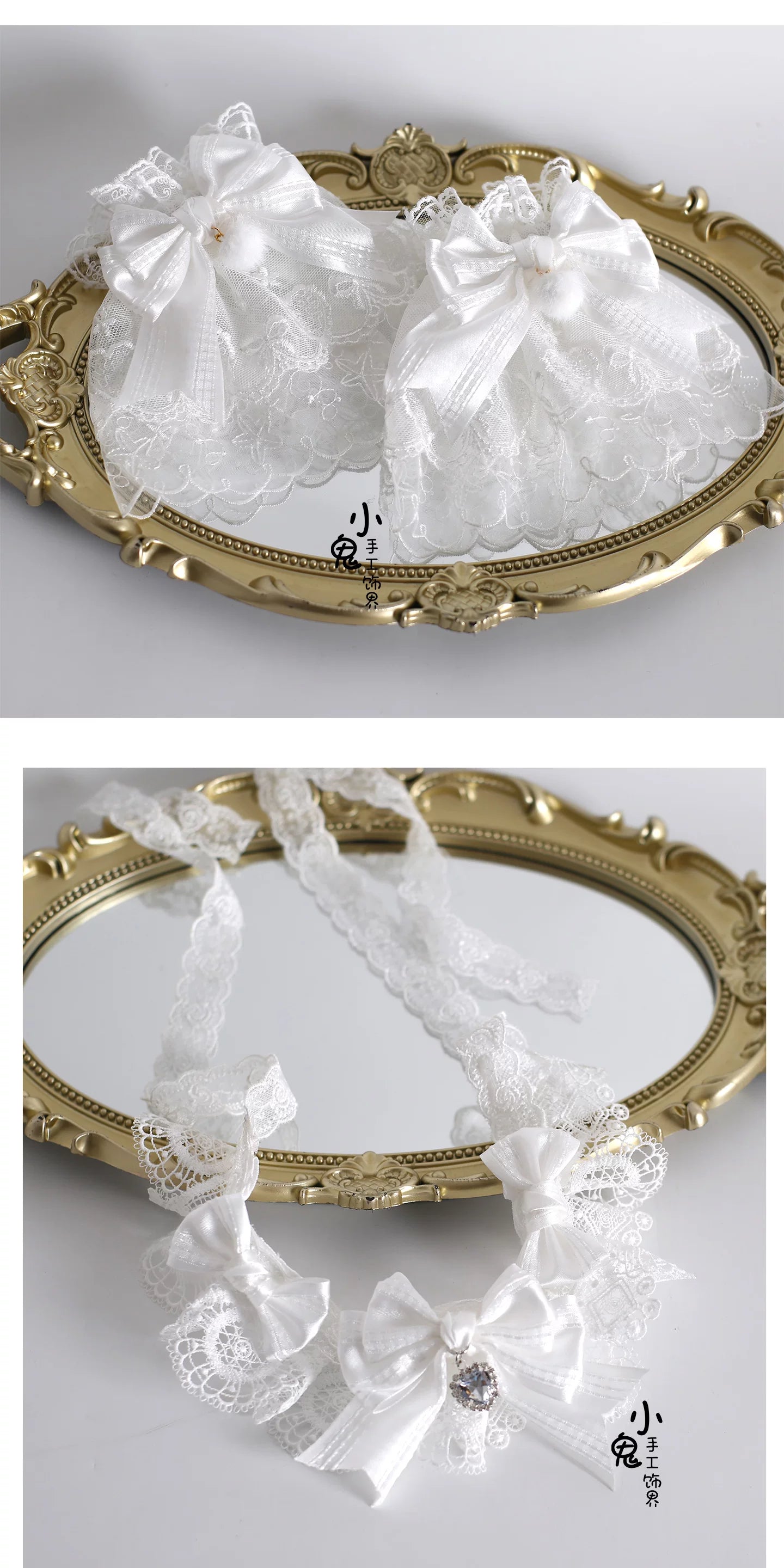 Sweet Lolita Headdress, Lace & Bow