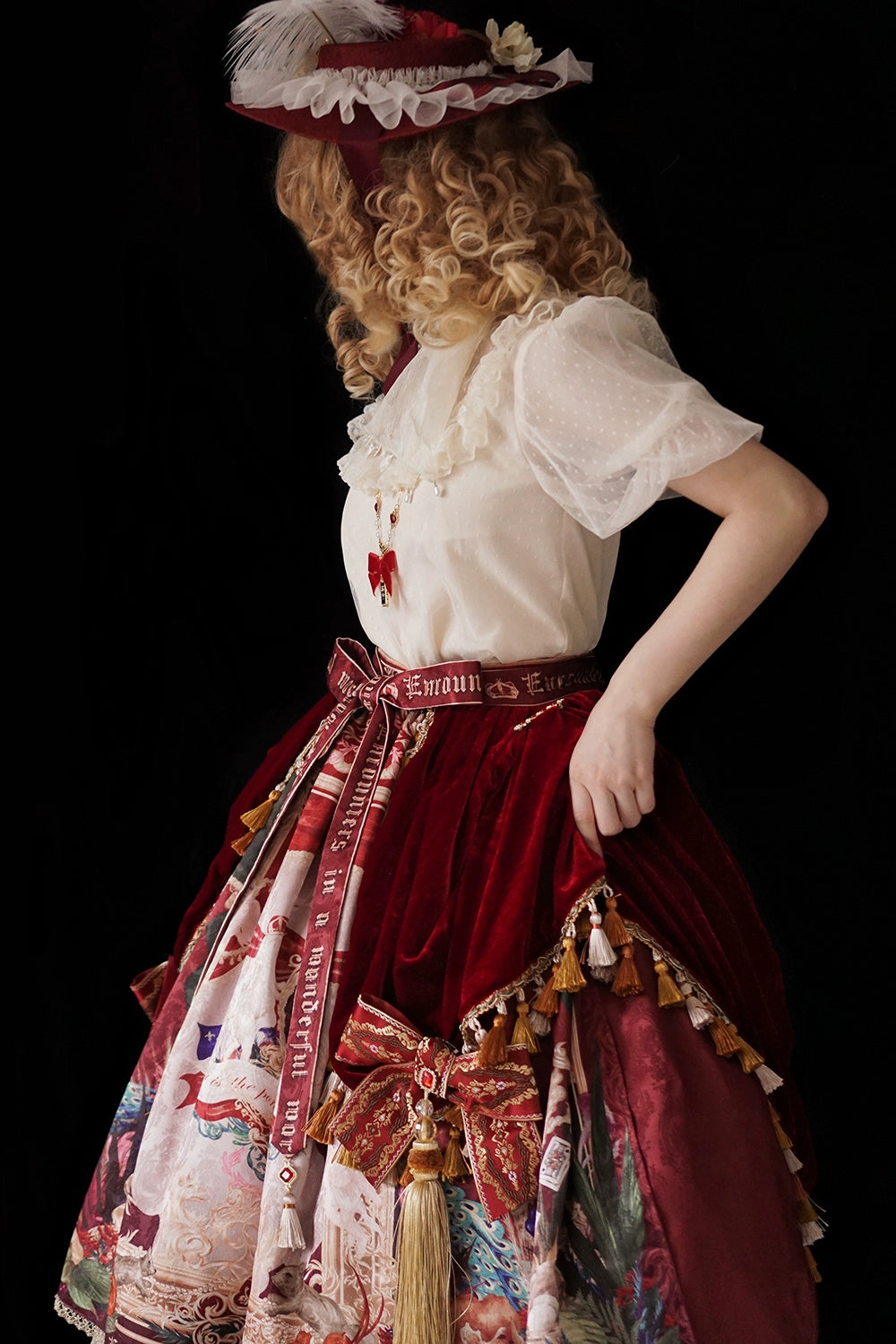 Miss Point~Kaleidoscope~Classical Lolita Shirt Dot Gauze Detachable Puff Sleeve Blouse Customized 35392:488848