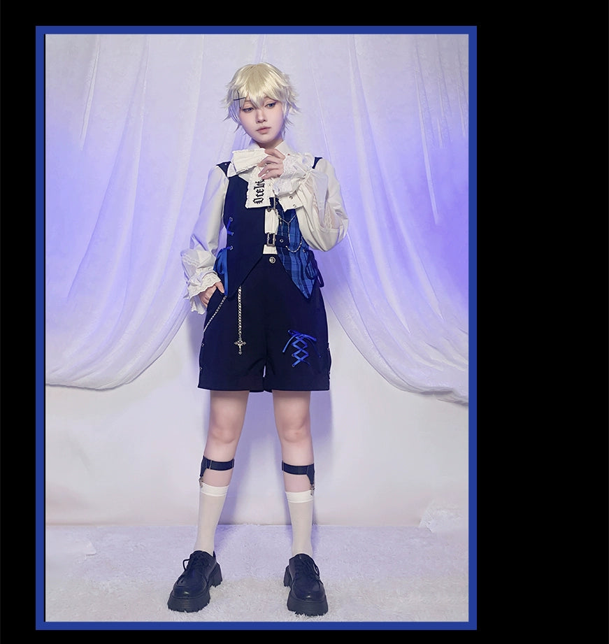 OCELOT - Kalila - Punk Lolita Dress Set Plaid Shorts Set