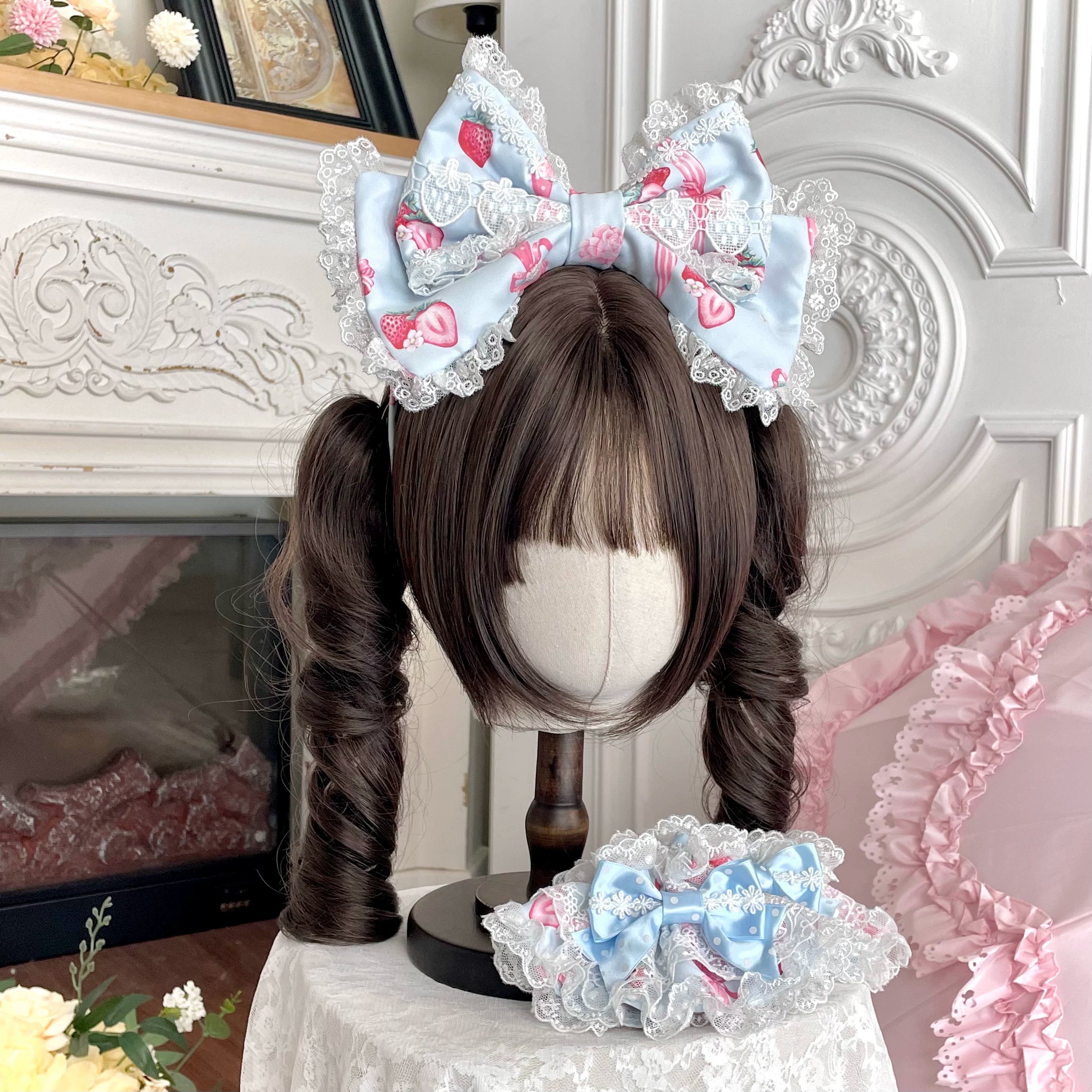 Deer Strawberry Garden - Old School Lolita Deer & Strawberry Printed JSK Dress 45681:860530