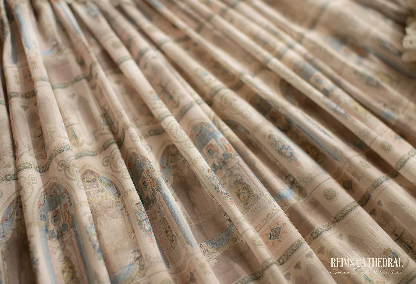 Reims Cathedral - Printed Classic Lolita Dress, Detachable Gauze Outlayer 44701:819169