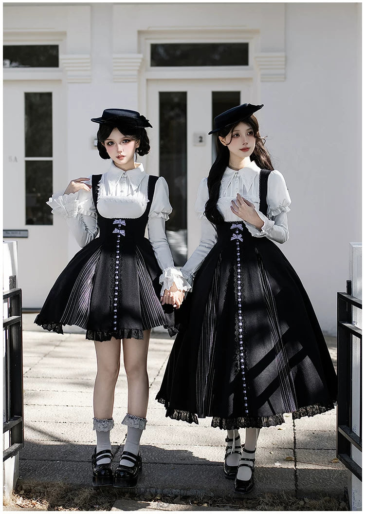 Classic Lolita Bust-supporting JSK Set, Piano Inspired Classic Lolita Bust-supporting JSK Set, Piano Inspired