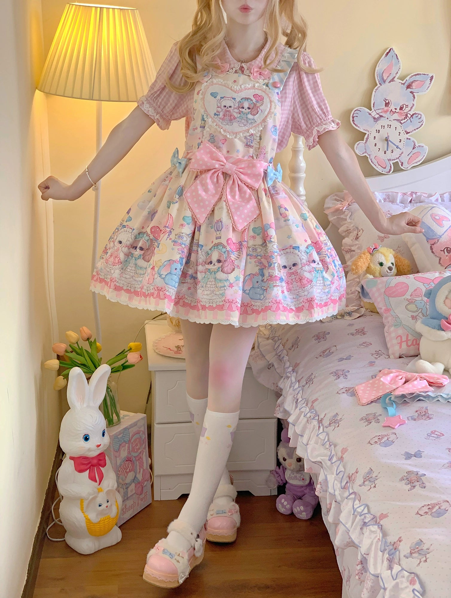 DreamWhale - Puppy Parks - Sweet Lolita Kawaii Puppy Lolita Salopette