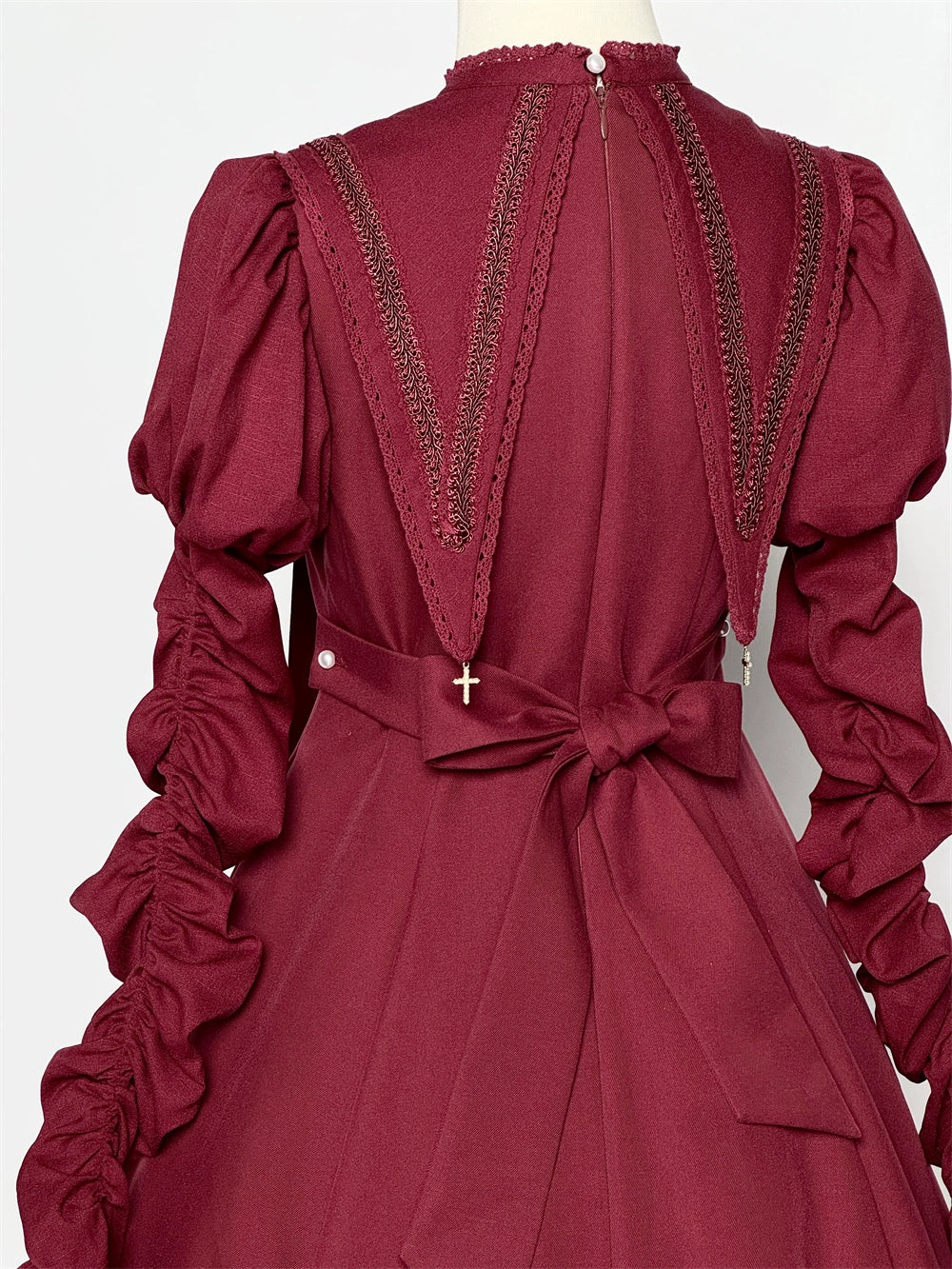 LeMiroir - Moonlit Prayer - Mutton Sleeve Nun Lolita OP Dress, Gathered Sleeve 43660:782587
