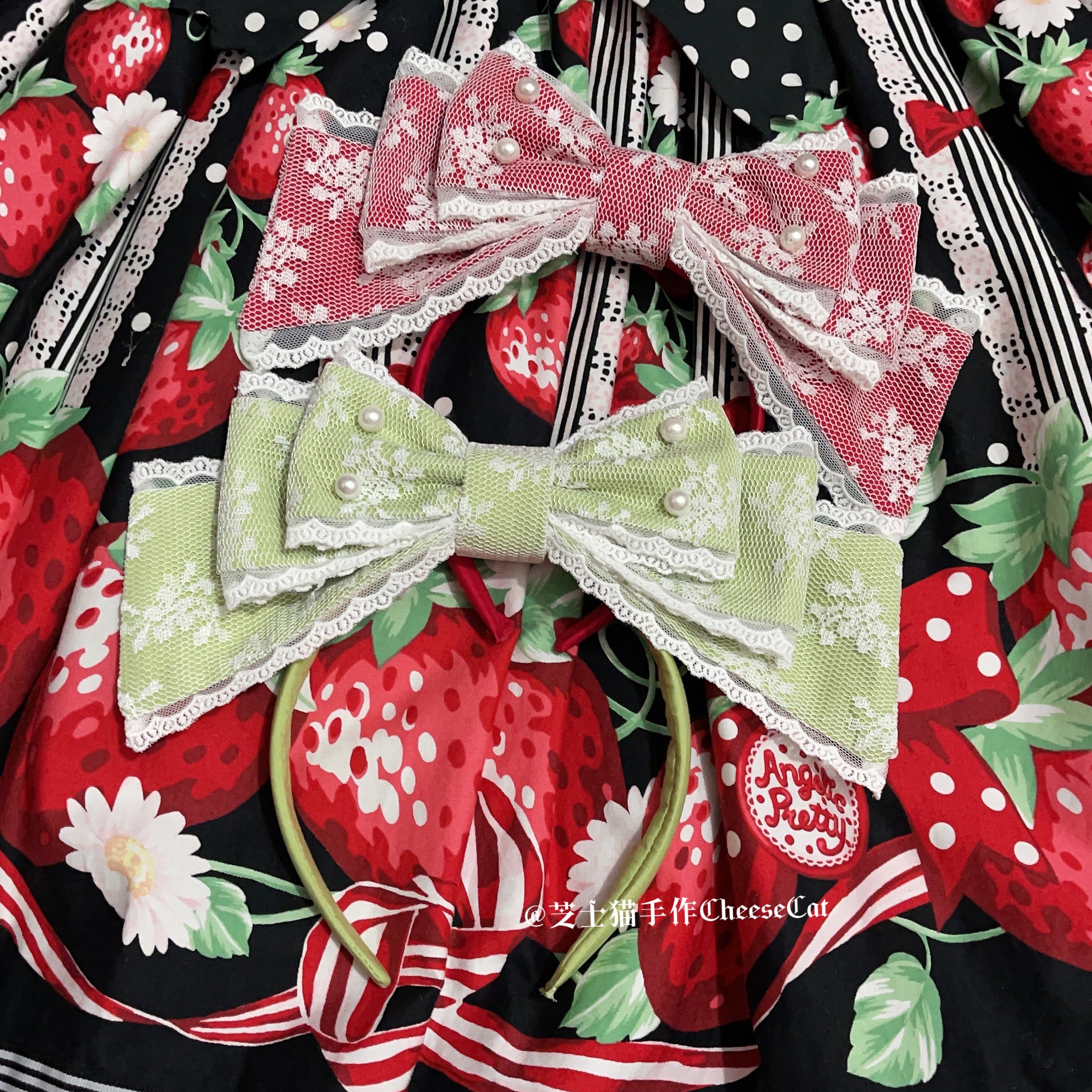 (Buyforme)Cheese Cat~Sweet Lolita KC Lace Butterfly Lolita KC with Pearl 15210:198082