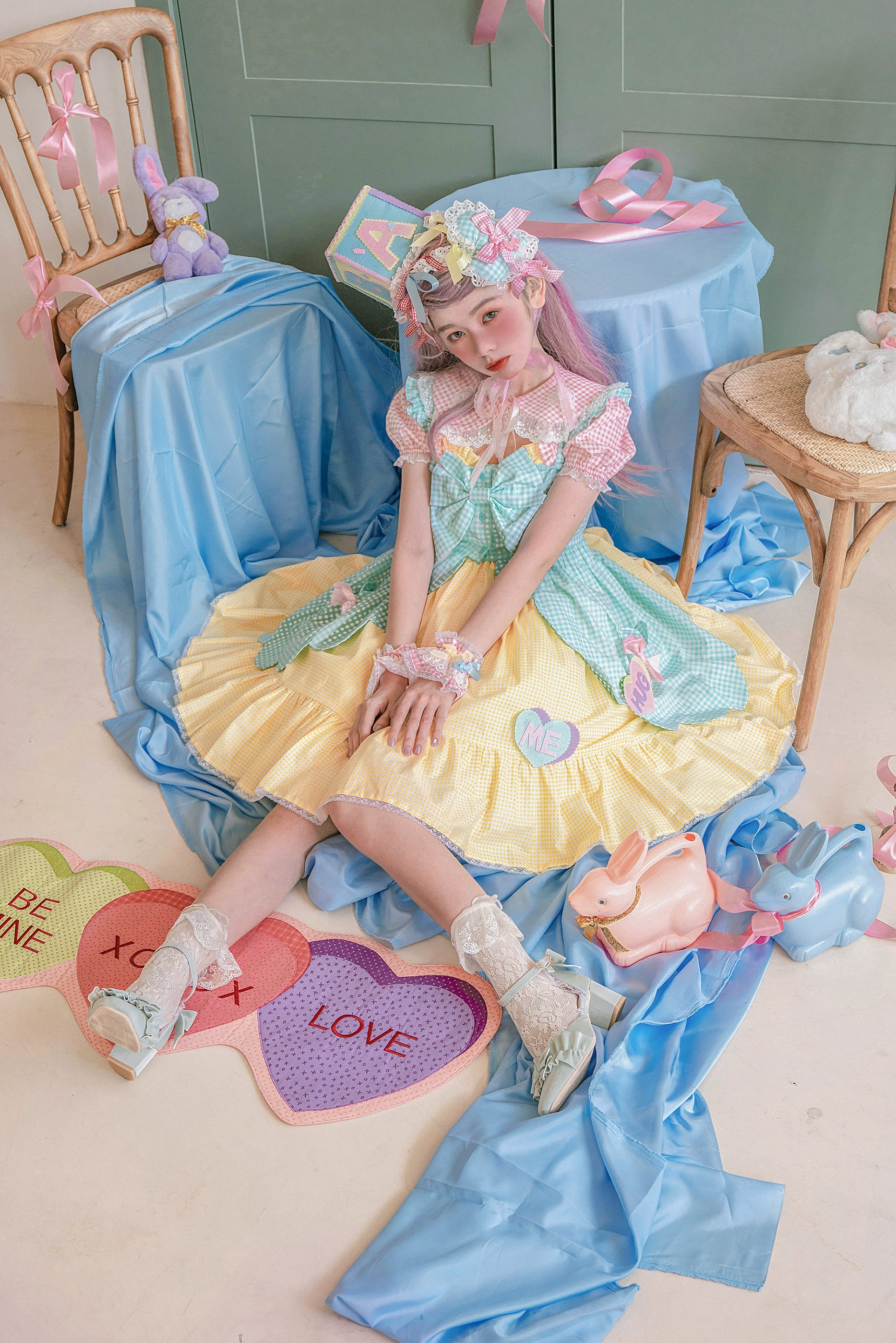(BFM)Fluff Mollie~Bean Breakfast~Sweet Lolita Overskirt Daily Daily Petaled Skirt 33148:407538