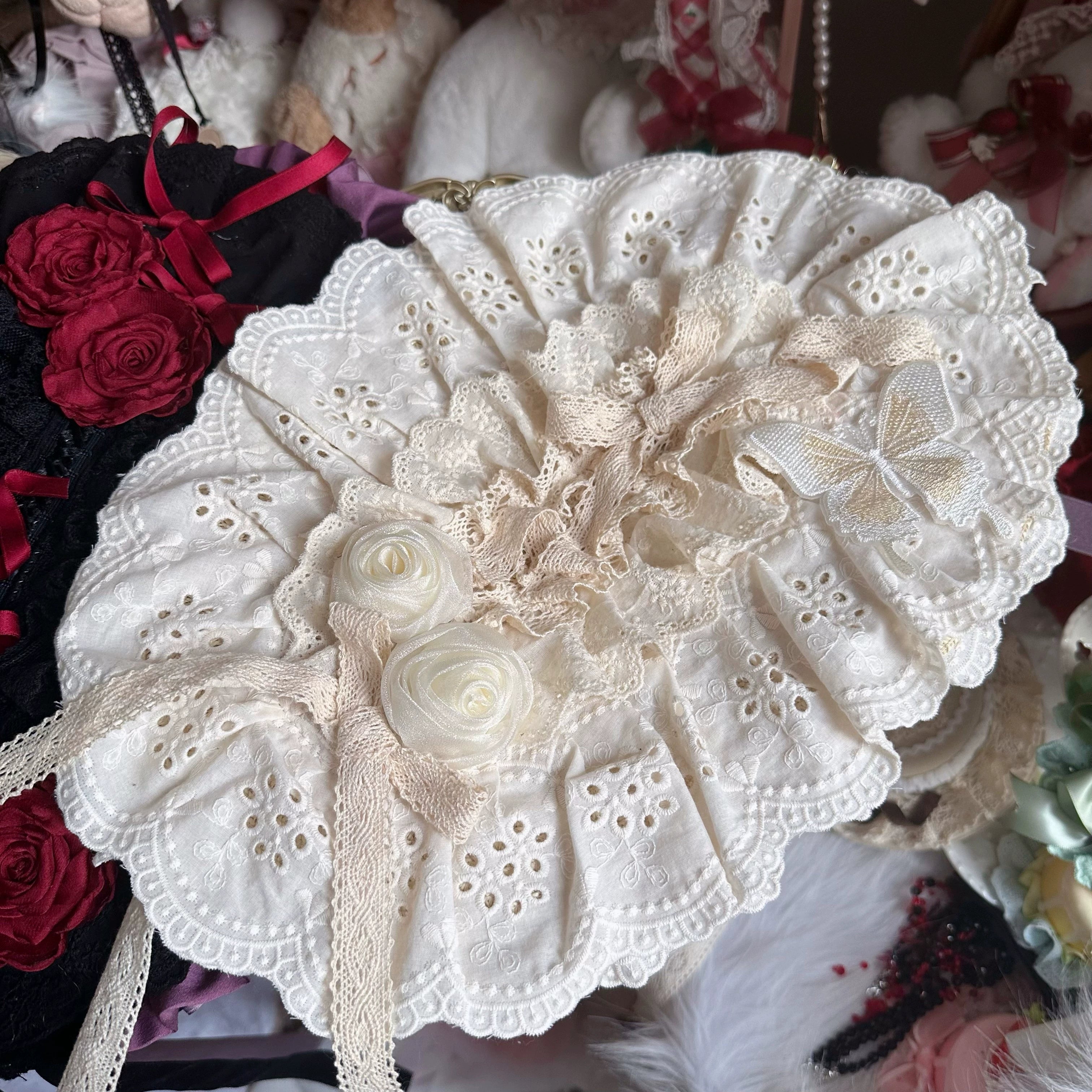 Chestnut Lolita~Gothic Lolita Bonnet Pure Cotton Hat 34010:440616