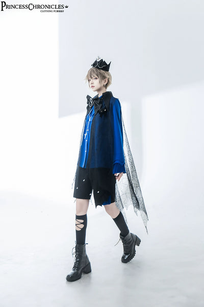 Princess Chronicles~Floating Phantom~Ouji Lolita Shorts Retro Blue Shorts   