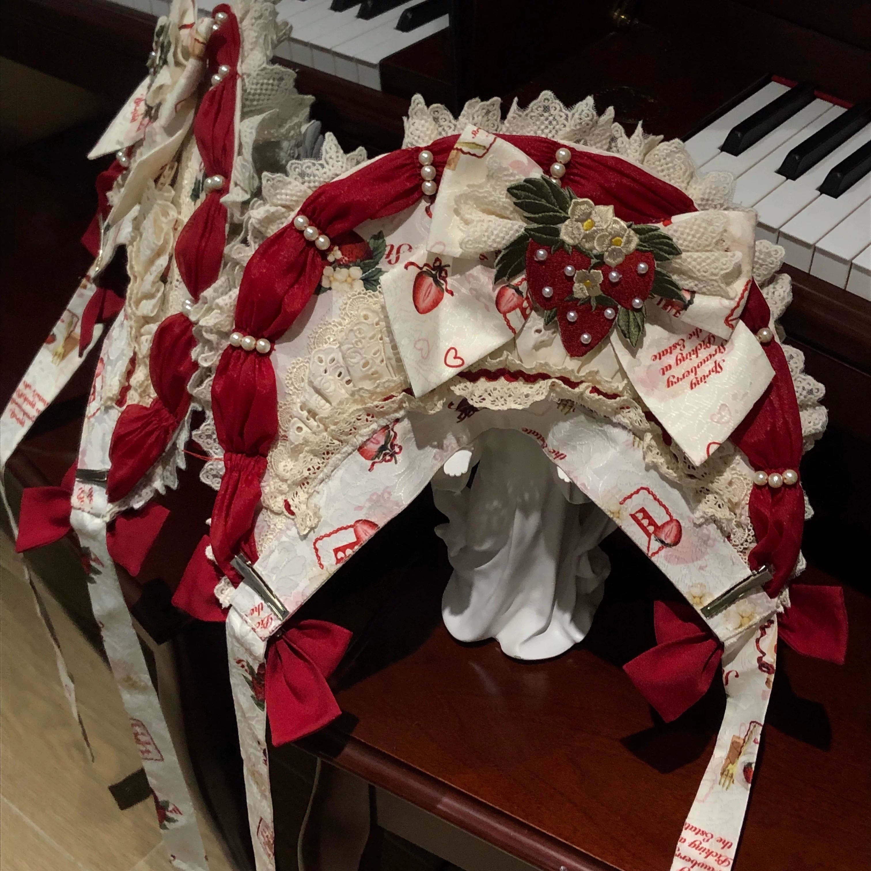 Strawberry Garden - Sweet Lolita JSK & OP Dress, Strawberry Print 44455:810028