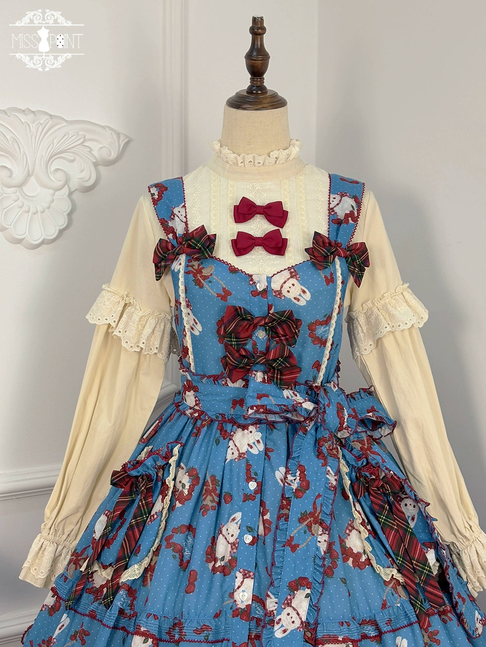 Miss Point - Forest Berry Bunny - Sweet Lolita JSK Elegant Bunny Print Dress 41972:721048