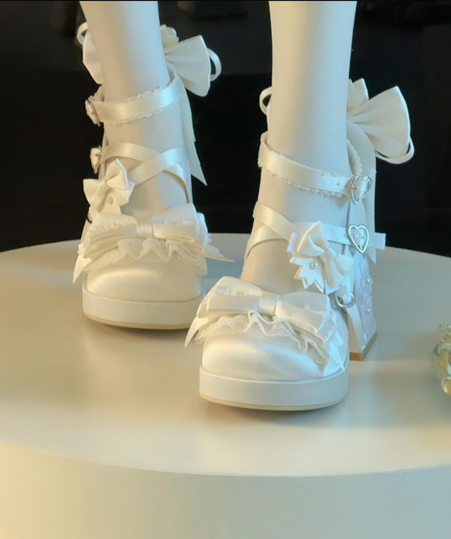 Sakura Oath - Sweet Lolita Chunky Heel, 3D Floral Decoration 44458:808997