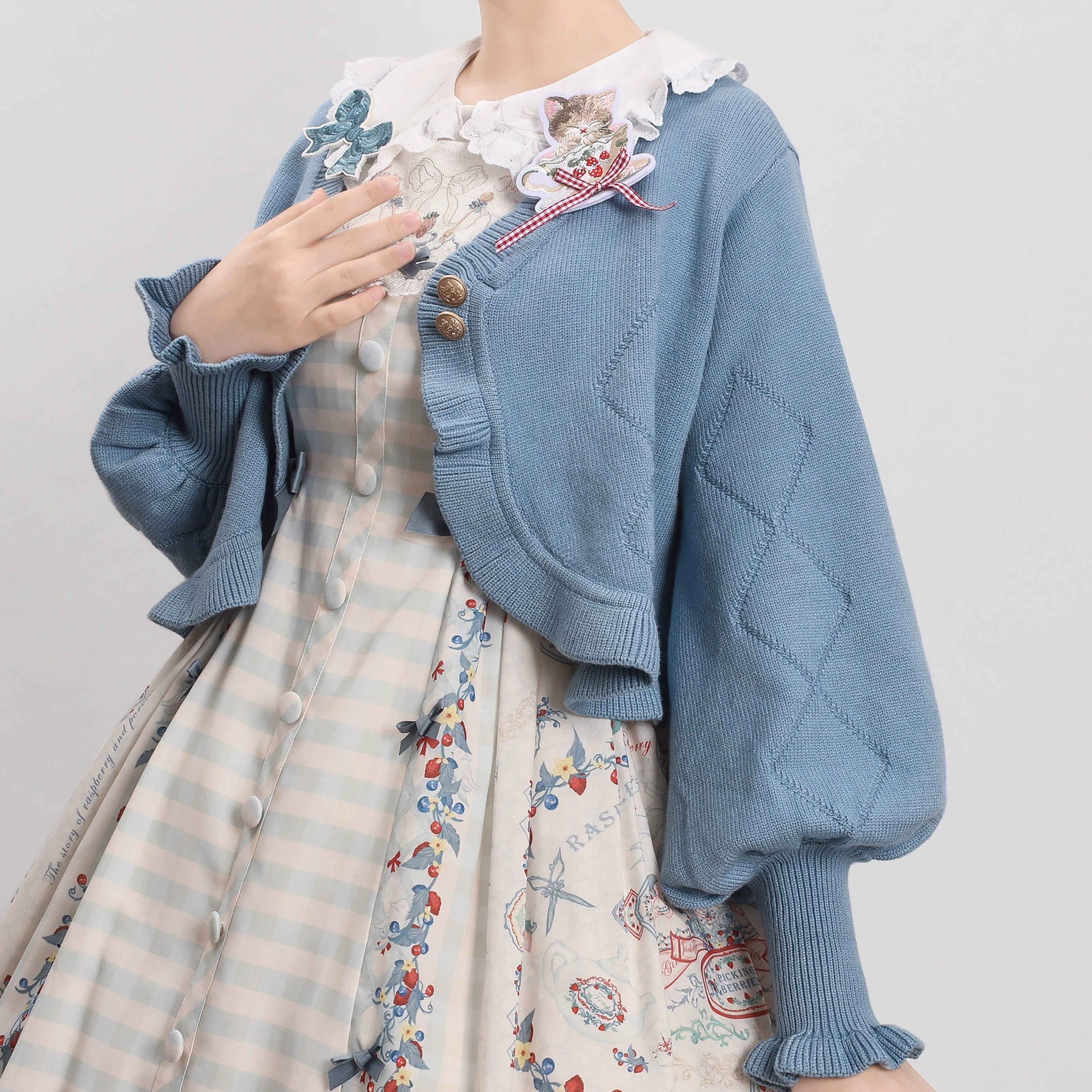 MIST - Cookie - Vintage Lolita Cardigan, Short Sweater 31538:369482