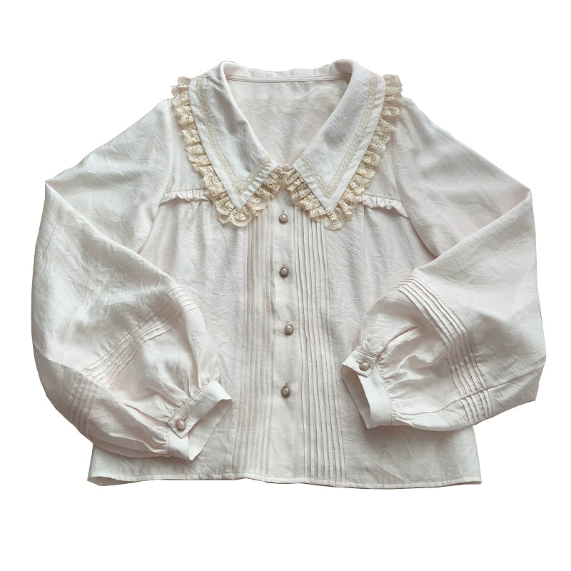 BitterSweet - Elegant Lolita Skirt Set V-neck Long Sleeve Shirt