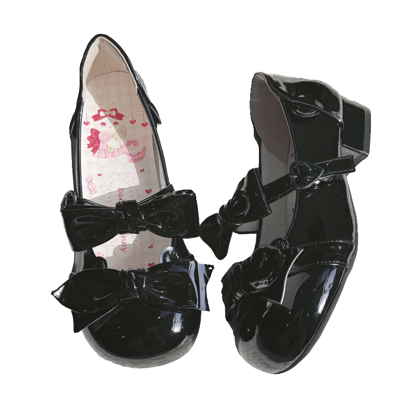 Beauty Bunny~Kawaii Lolita Shoes Low Heels Round Toe PU Shoes 36074:509104