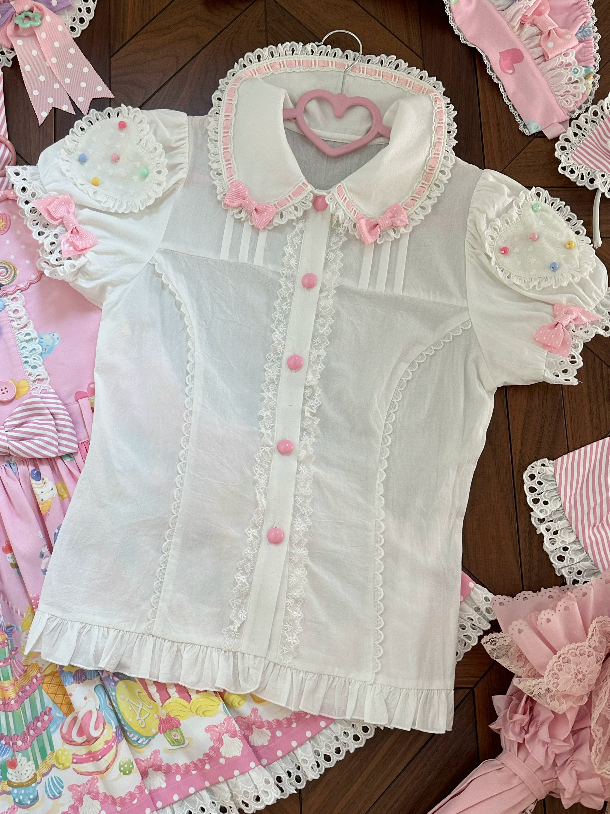 Sweet Dessert Land - Kawaii Lolita OP & JSK Dress Suit, Cake Print (L M S XL) 44542:811615