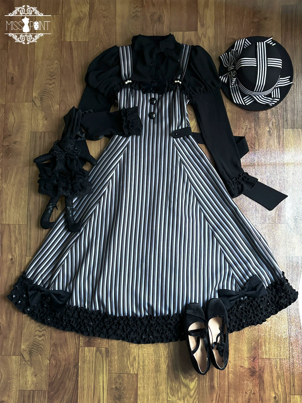 Miss Point - Classic Lolita JSK Customized Stripe Lolita Dress (2XL L M S XL XS) 40842:680858