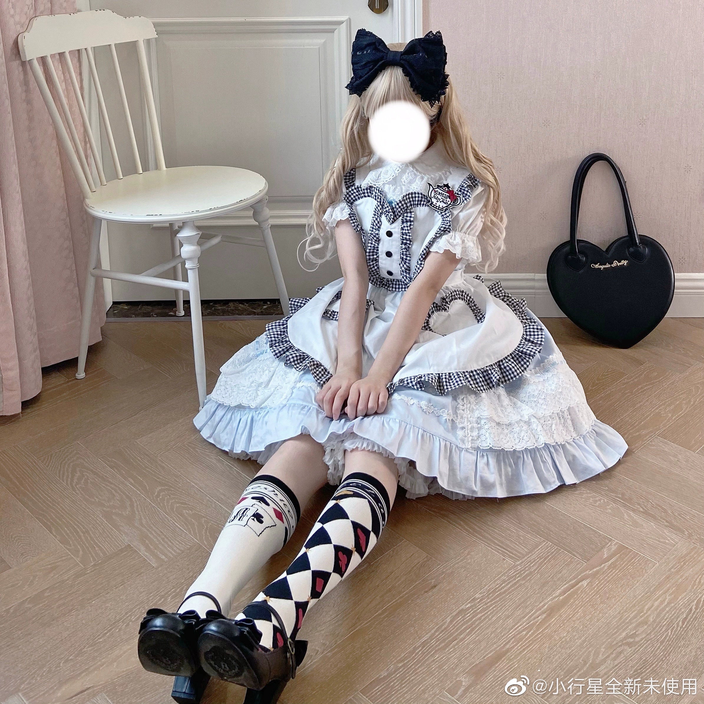 Yukines Box - Daily Lolita Cotton Asymmetric Print Socks