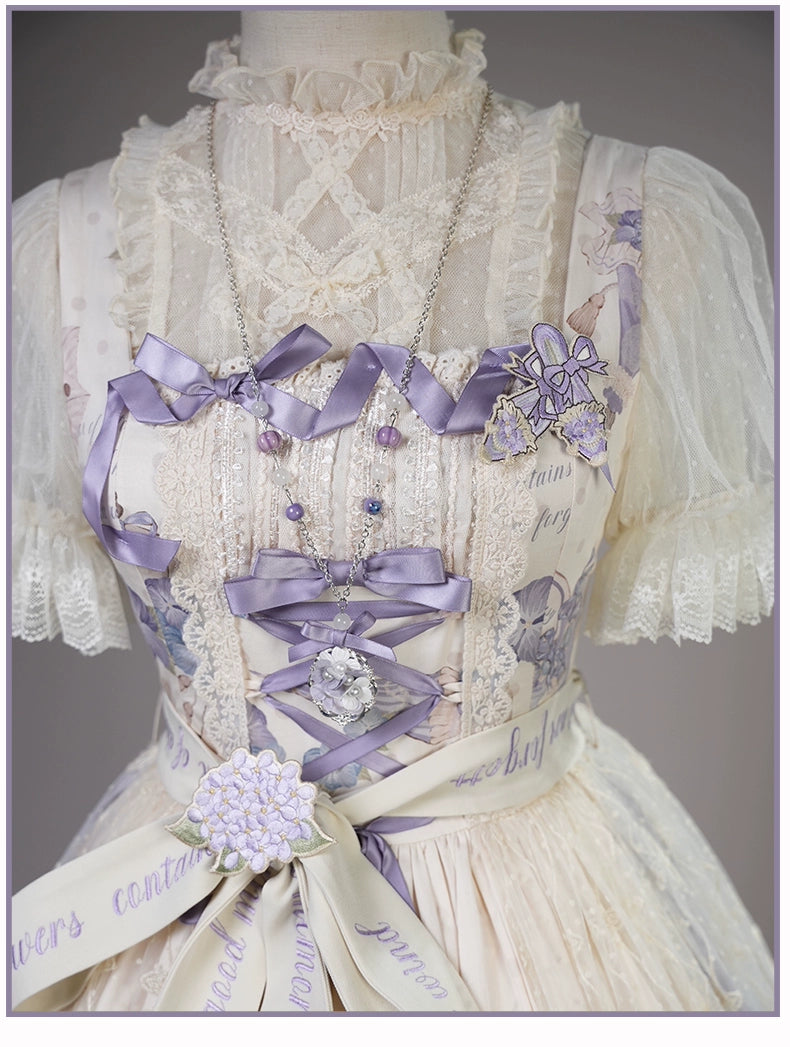 NanShengGe - Purple Memoirs - Floral Themed Classic Lolita Accessory 43695:783352