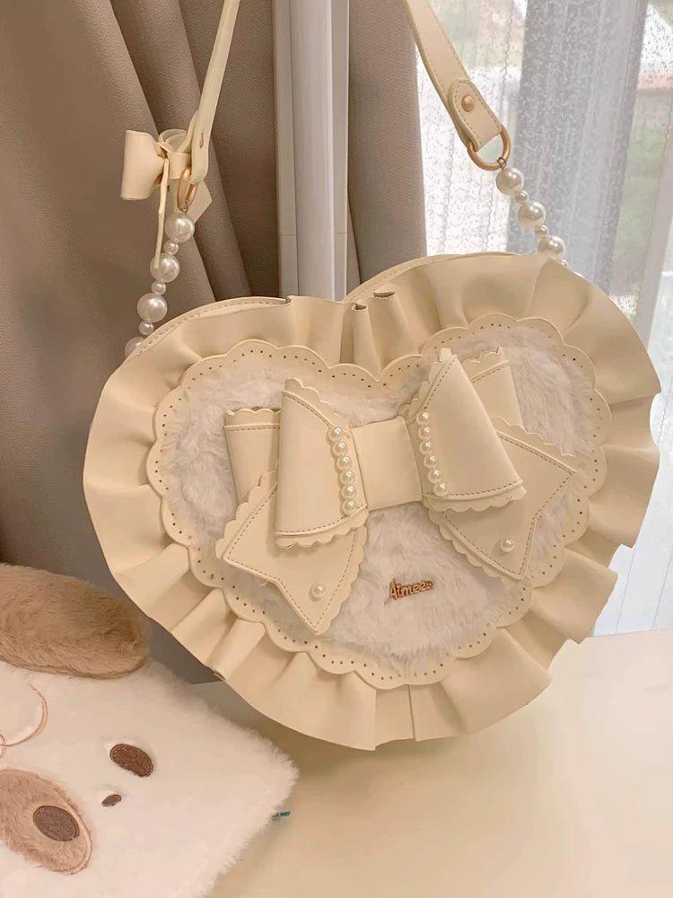 Small Gift Box - Sweet Lolita Heart Handbag, Bow Accent 44535:811731