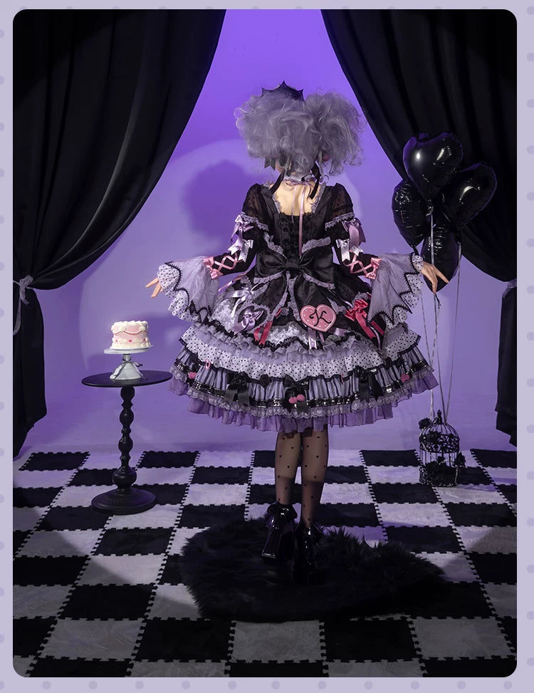 IP Collab Gorgeous Lolita OP Dress, Polka Dot Accent