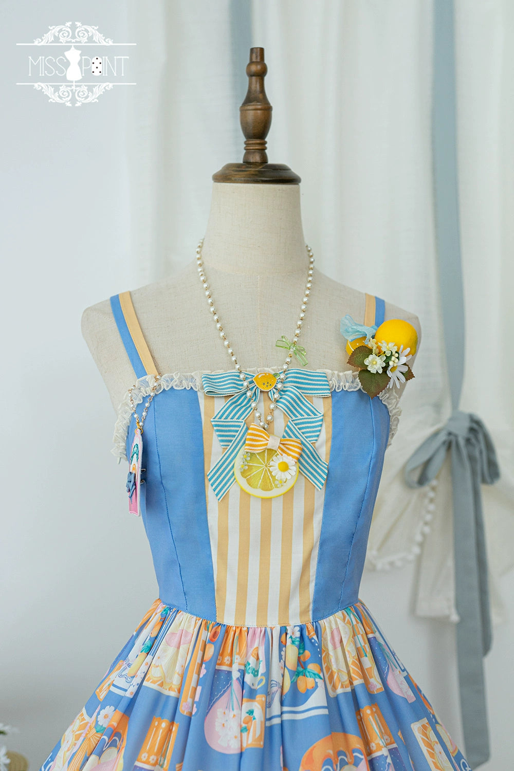 Miss Point~Daisy Lemon~Daily Lolita Lemon Print JSK Customized 21502:310650