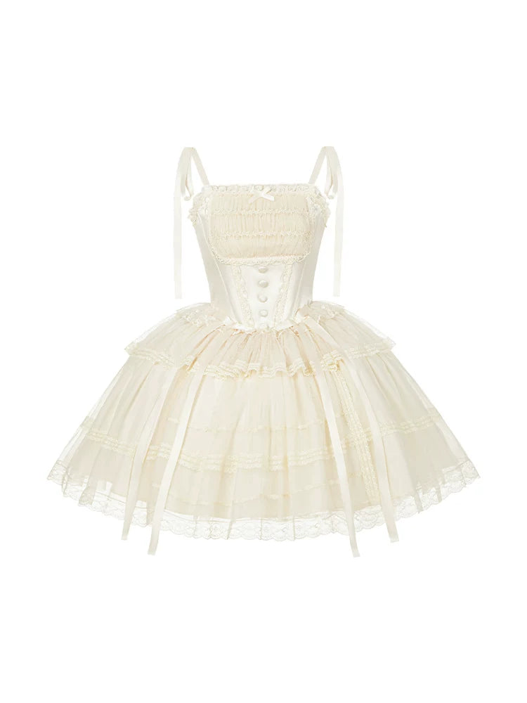 Confession Poem - Classic Lolita Corset JSK Set, Lace & Bows 45145:835916