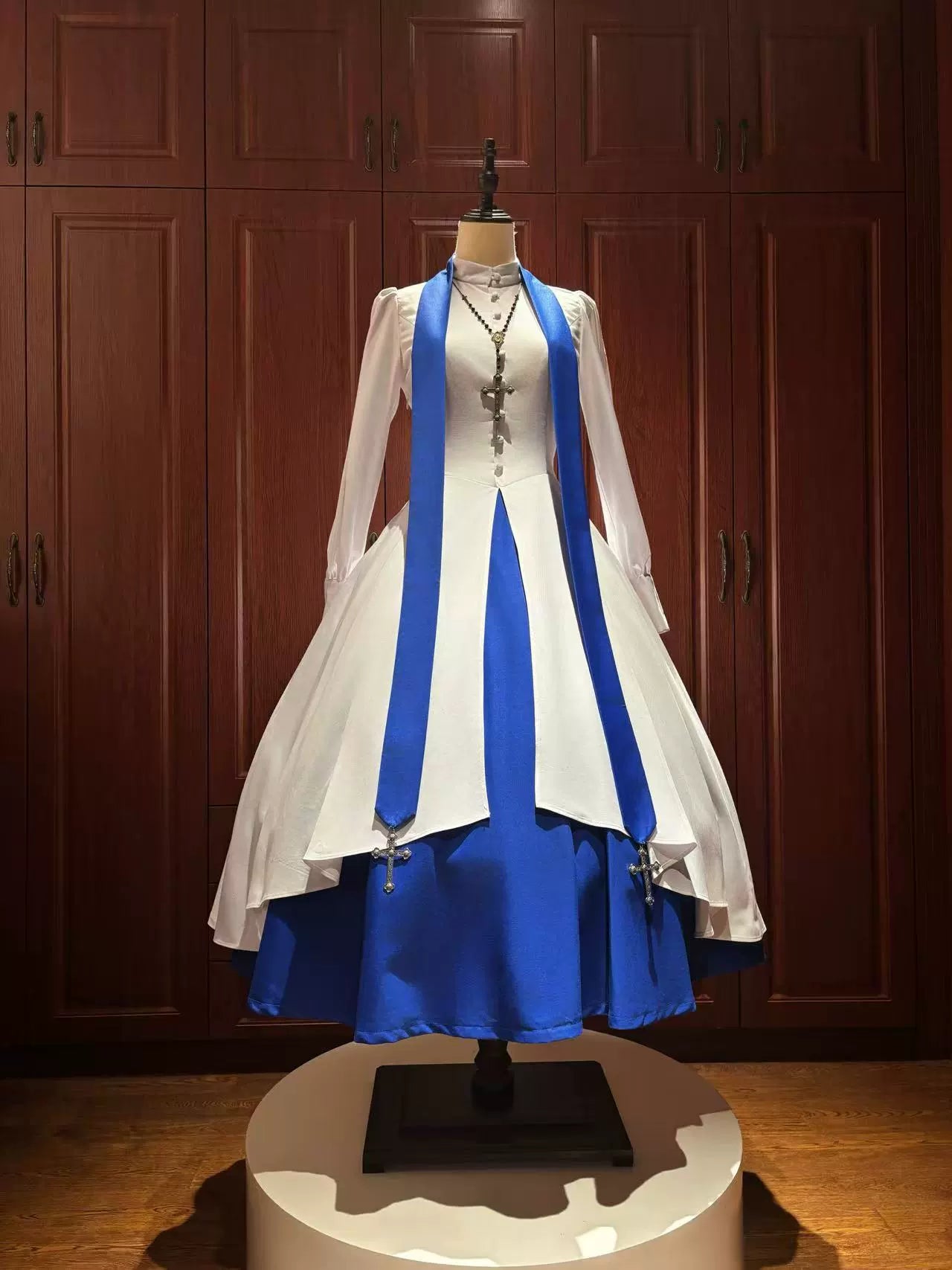 LetterfromGod - Night Watchman - Gothic Lolita OP Dress, Open-Front Hem (L M S XL XS) 43998:791604