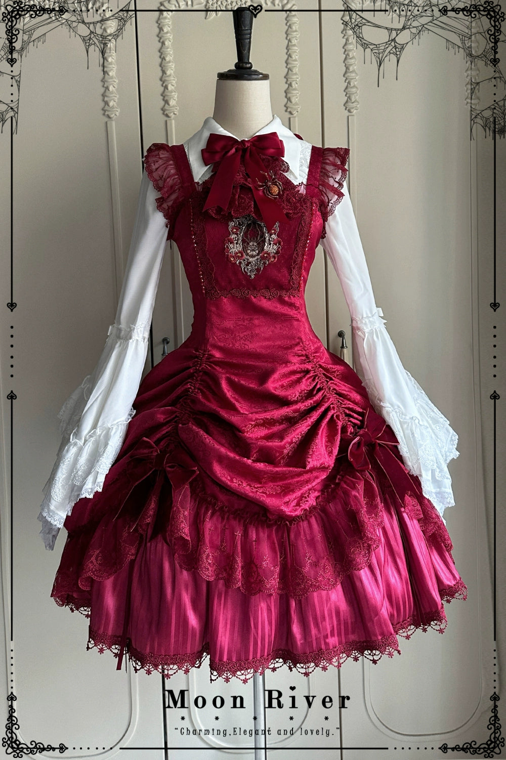 Moon River - Moonlit Spider - Gothic Lolita SK & JSK Dress Outfit Set 44232:799647