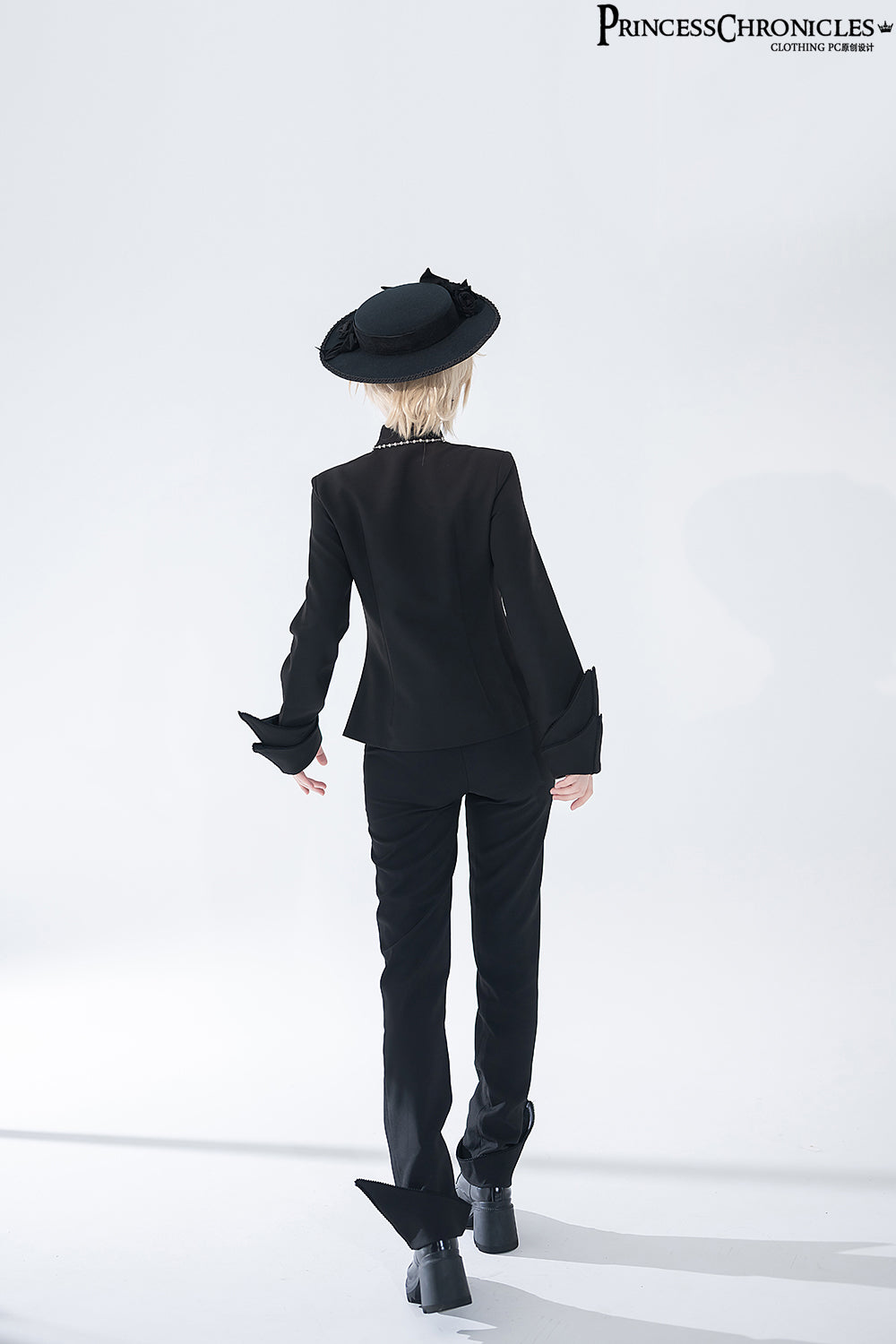 Princess Chronicles - Yan Ye - Ouji Lolita Irregular Hem Black Shirt