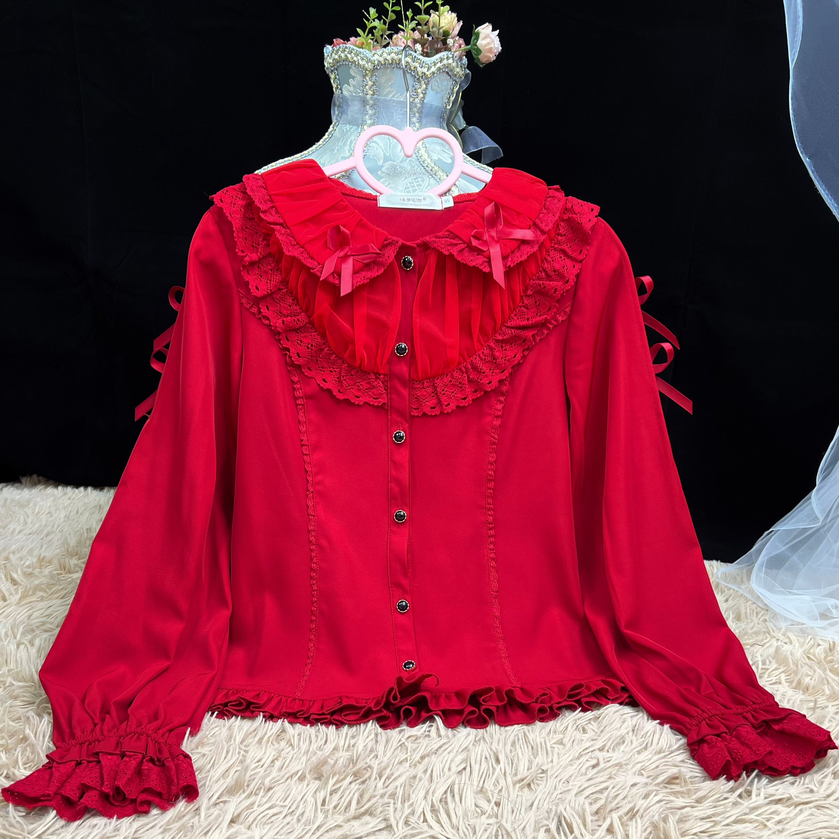 DMFS Lolita~Sweet Lolita Blouse Peter Pan Collar Shirt 40828:677596