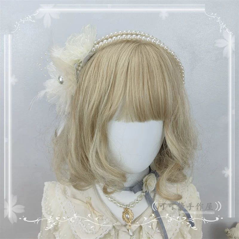 Floral Shaped Lolita KC, Pearls Accent Headdress