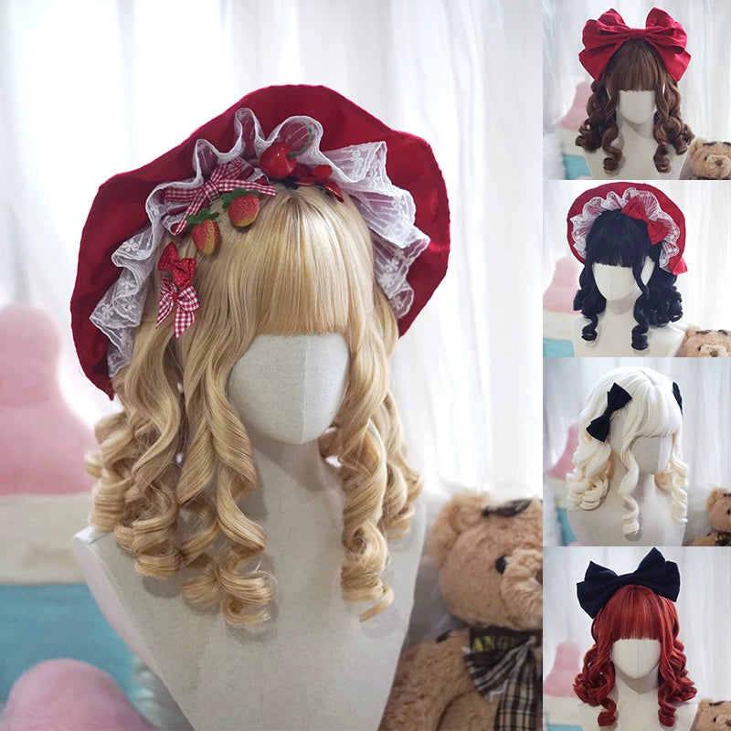 Doll-like Elegant Lolita Bangs Wig, Roman Curl