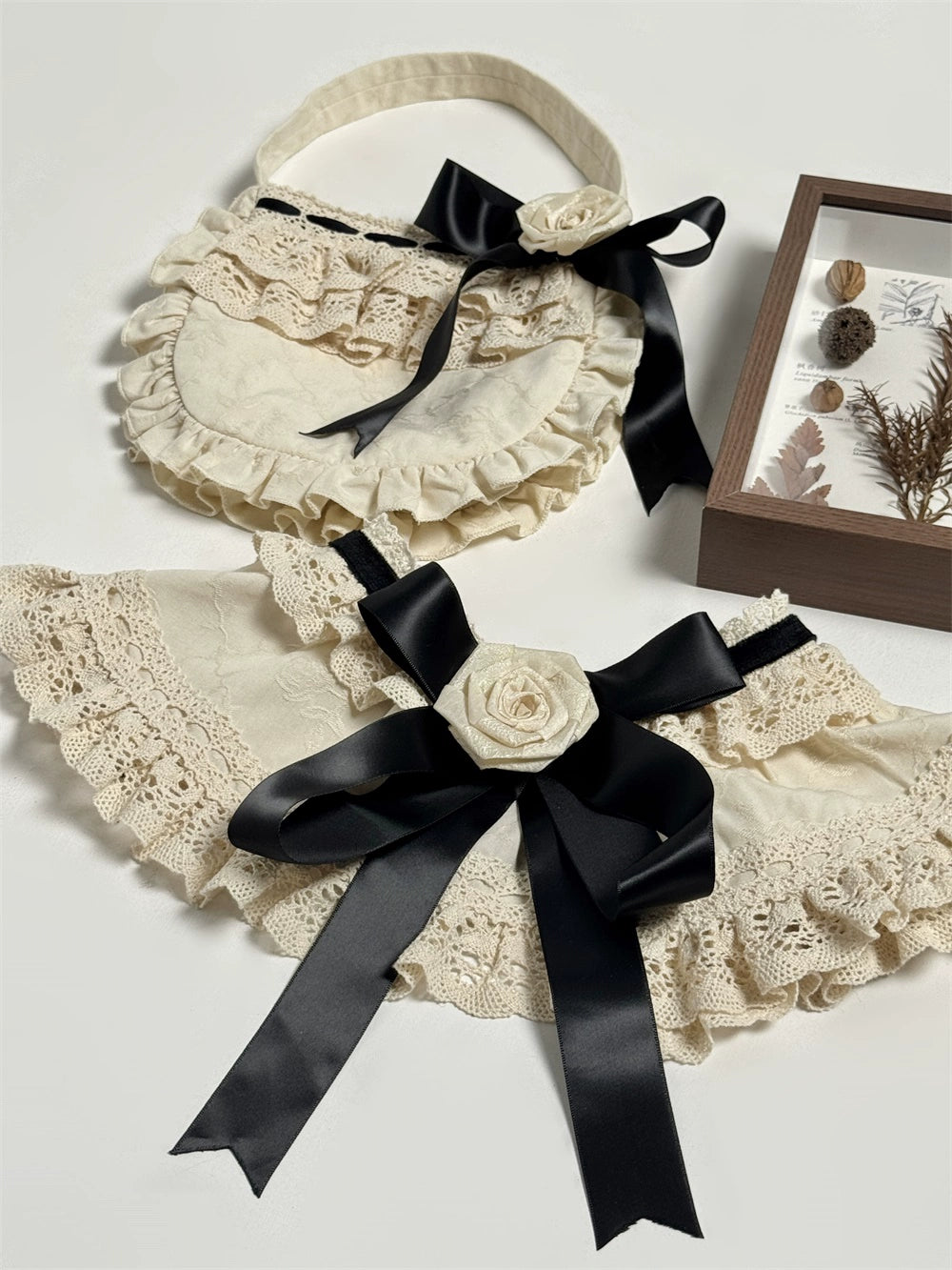 LeMiroir - Winter Solstice - Elegant Lolita Hat, Detachable Collar, Handbag 44088:794378