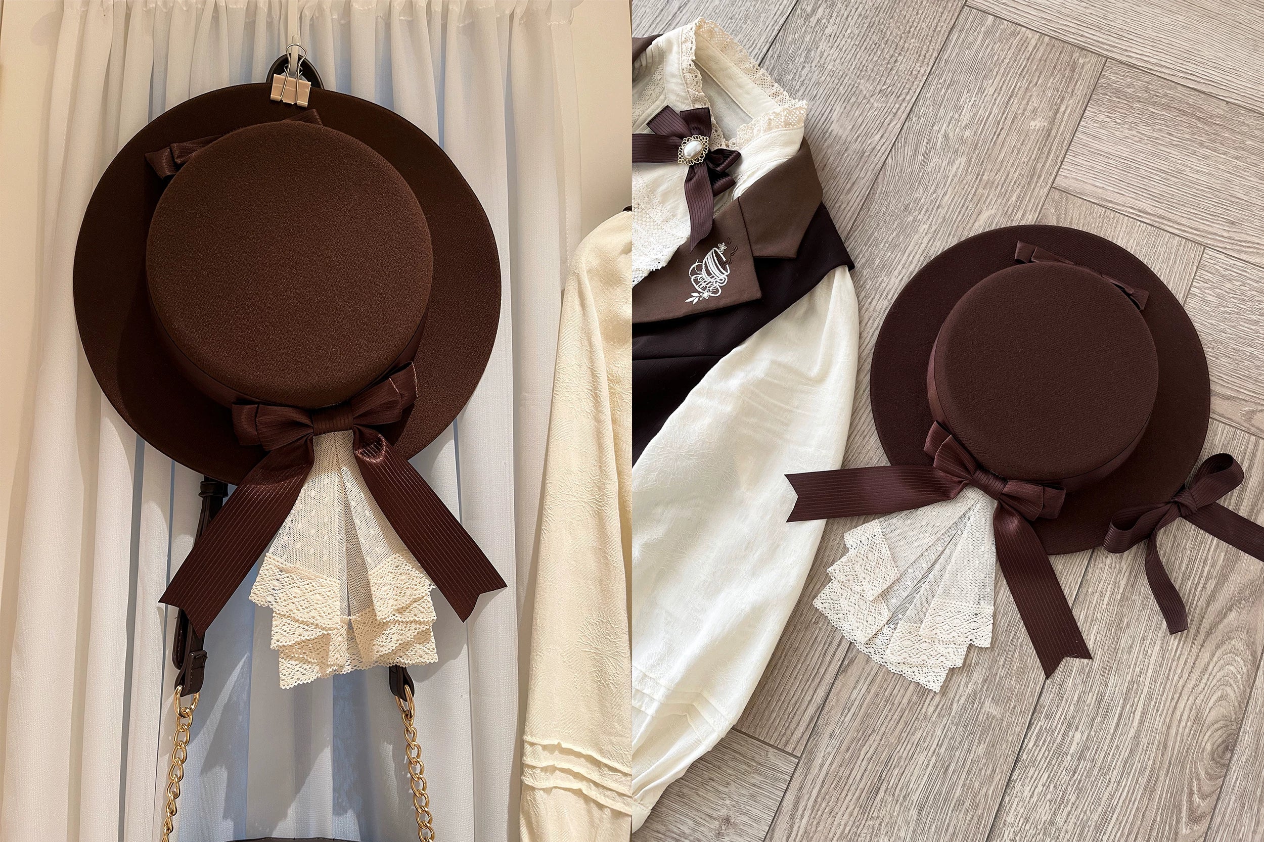 Coffee Bookshelf - Classic Lolita JSK and SK Set, Coffee Cup and Book Print (L M S XL) 45611:856192