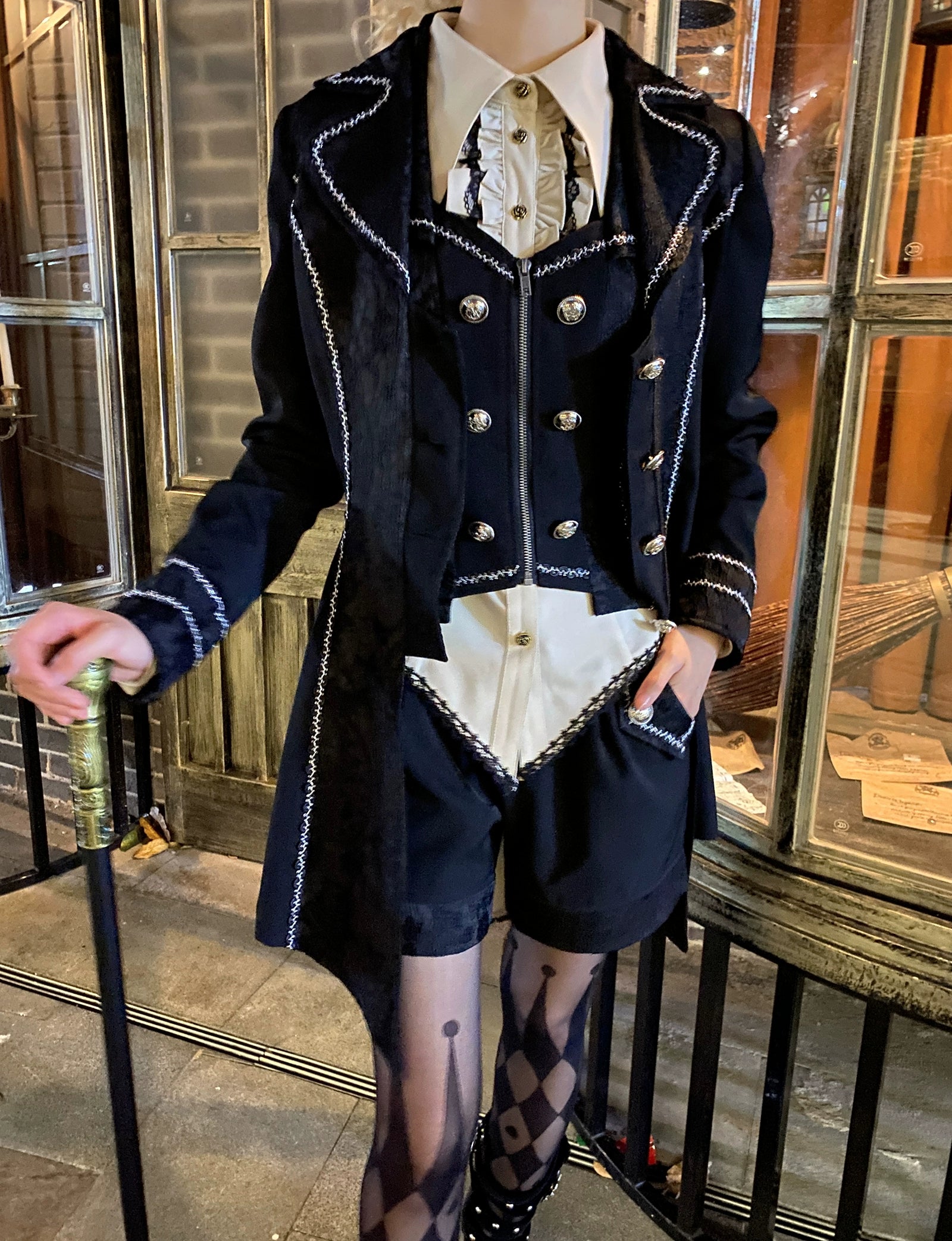 Oath of the Chapter - Ouji Lolita Suit Embroidered Prince Vest Shorts Coat 40532:661948