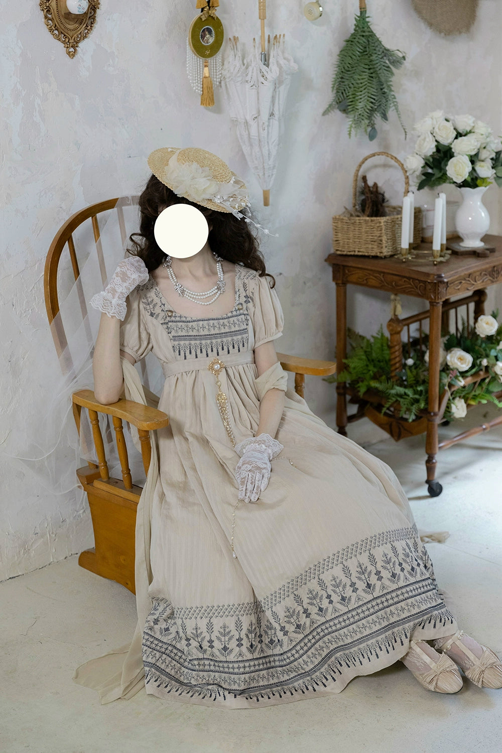 Miss Point - Twilight Radiance - Retro Lolita Accessories, Embroidered Handbag