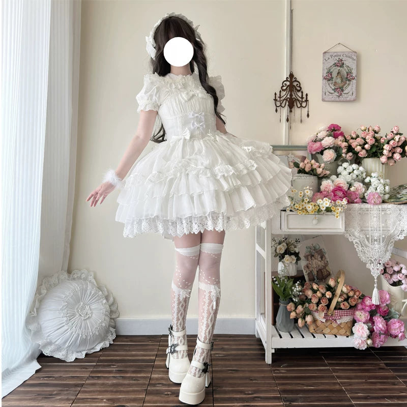 Love of Rebirth - Sweet Lolita JSK Dress, Tiered Hem 44864:826806