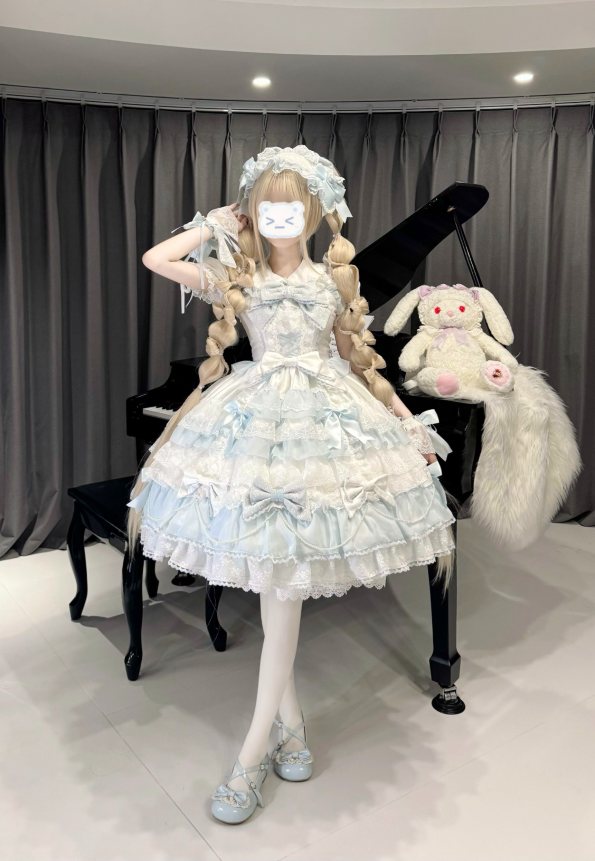 Cocoa Sweetheart - Love Descends - Wedding Lolita Jumper Dress, White Blouse 39050:612004