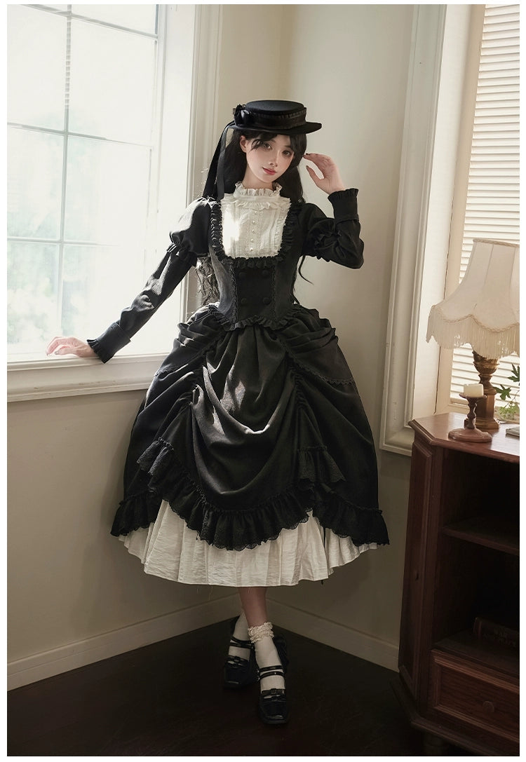 With PUJI - Fog City Time Difference - Classic Lolita SK & Blouse Suit 43989:790796