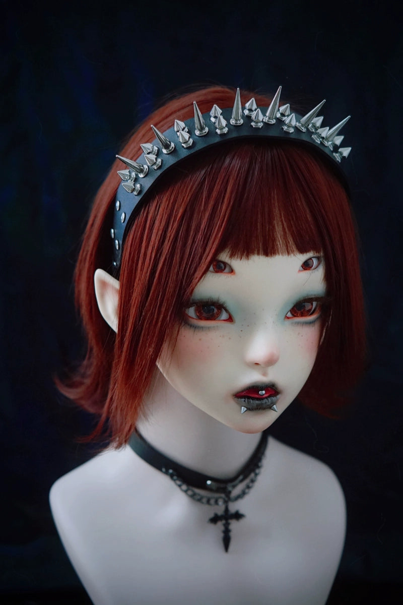 Strange Sugar~Gothic Lolita KC Faux Leather Punk Lolita Hair Accessories 36648:533466