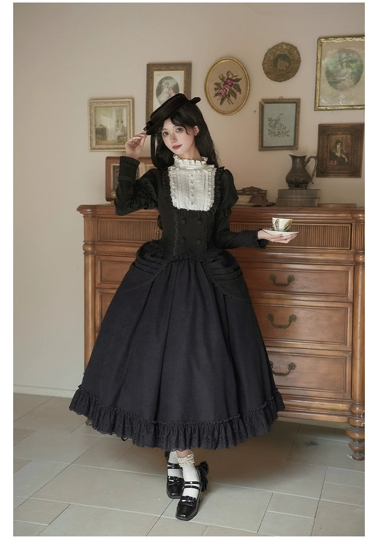 With PUJI - Fog City Time Difference - Classic Lolita SK & Blouse Suit 43989:790785