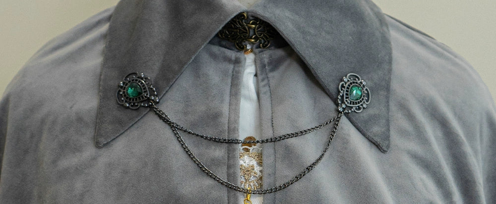 (BFM)Miss Point~Demon Hunter's Diary~Lolita Accessories Hat KC Necklace Brooch Waistband Gemstone collar button - green 33510:426976
