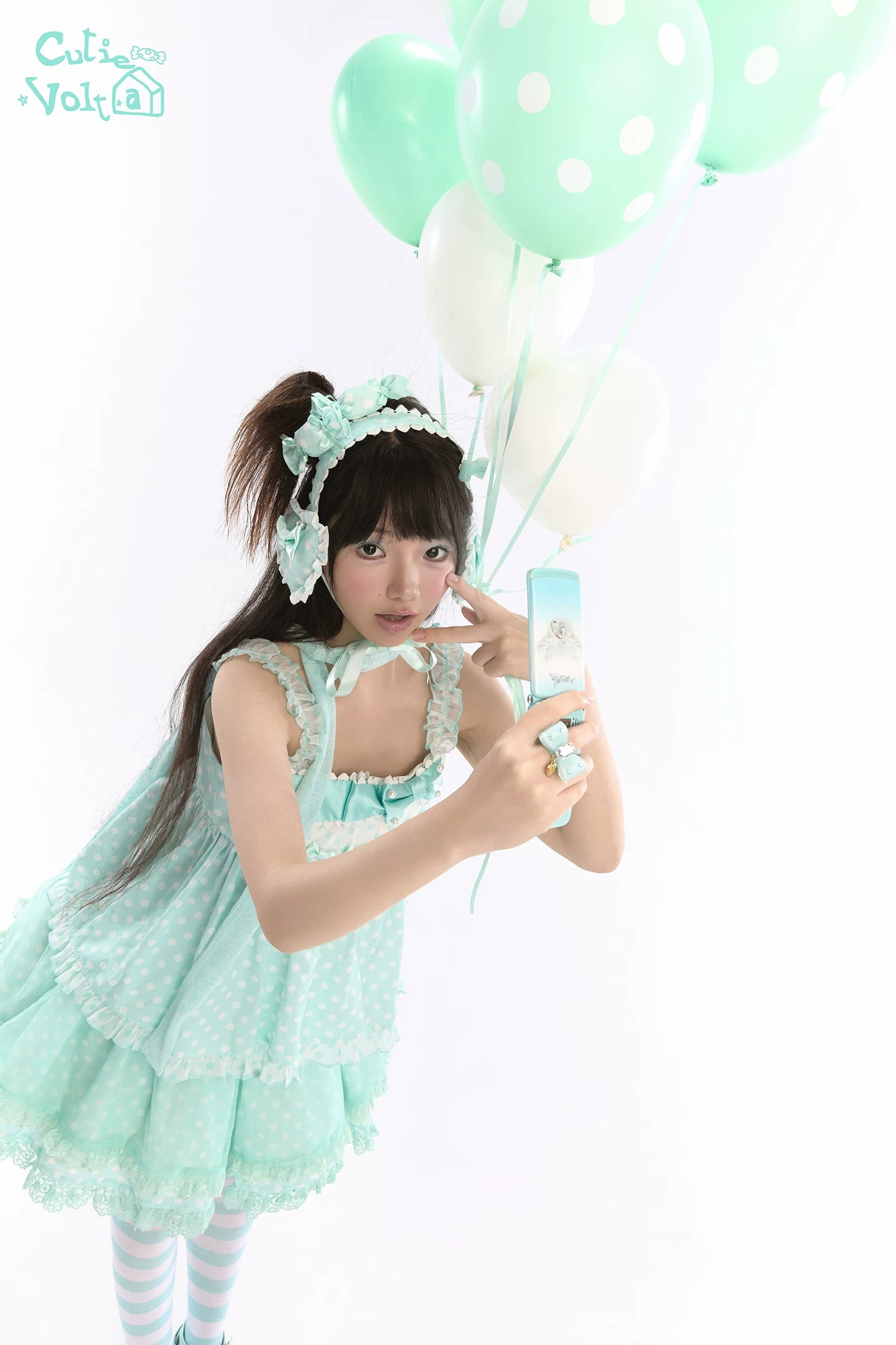 Candy Cottage - Old School Lolita Polka Dot Dress & Top Skirt Set 45522:851833